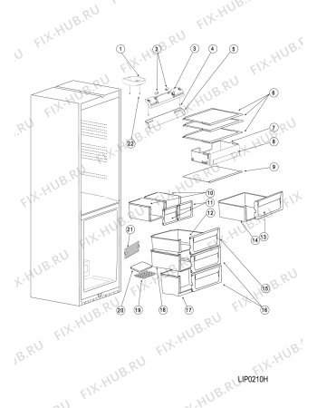 Взрыв-схема холодильника Hotpoint-Ariston HBU12014XNFHO3 (F079834) - Схема узла