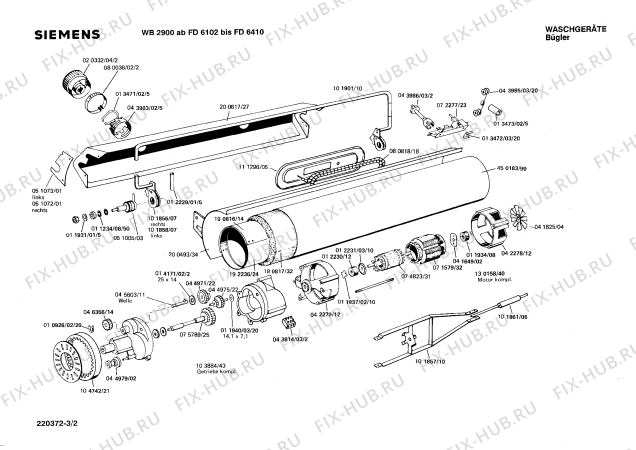 Схема №1 WB192017 с изображением Кронштейн подшипника для водонагревателя Siemens 00111465