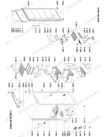 Схема №1 GKN 245 A+ NF с изображением Дверка для холодильника Whirlpool 481010371270