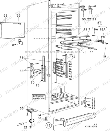 Взрыв-схема холодильника Rosenlew RKK900 - Схема узла C10 Cabinet