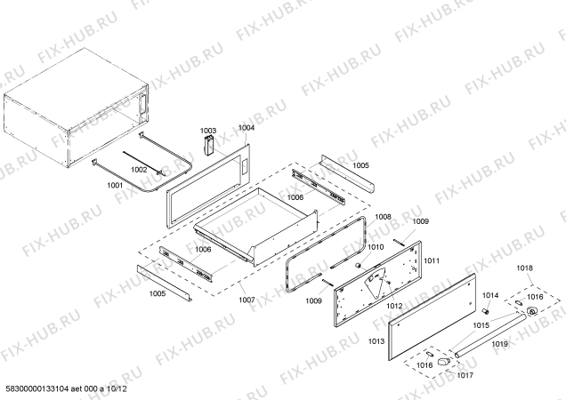 Схема №3 POMW301 с изображением Панель для плиты (духовки) Bosch 00665011
