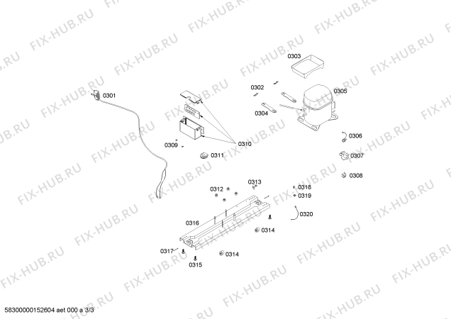 Схема №2 RS32U7114C с изображением Манжета люка для холодильника Bosch 00673451