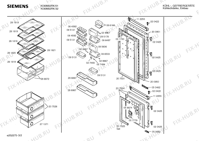 Схема №1 K4463X0IE с изображением Корпус для холодильной камеры Bosch 00093589