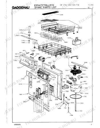 Схема №2 GM287910 с изображением Ролик для посудомойки Bosch 00323647