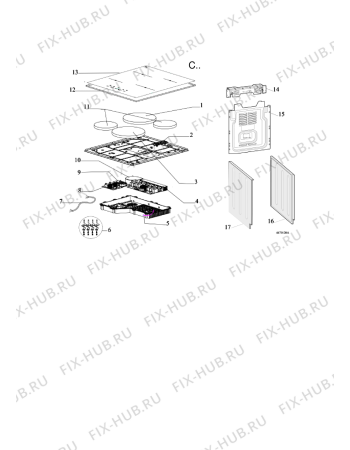 Схема №2 AXMT 6633/IX/1 с изображением Обшивка для плиты (духовки) Whirlpool 482000092117