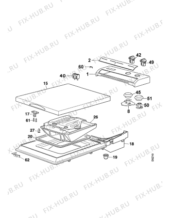 Взрыв-схема стиральной машины Zanussi TL572C - Схема узла Control panel and lid