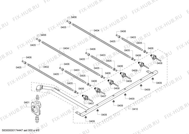 Схема №2 PSC366ZS с изображением Коллектор для электропечи Bosch 00143610