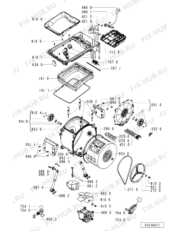 Схема №1 AWT 2259 E с изображением Декоративная панель для стиралки Whirlpool 481245213324