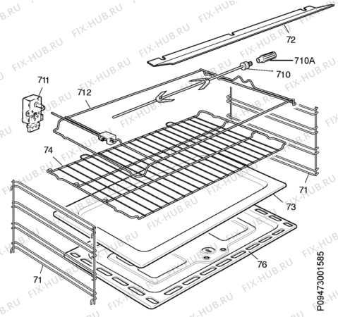 Взрыв-схема комплектующей Zanussi Z9060X - Схема узла Section 6