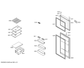 Схема №1 BD2107TE с изображением Дверь морозильной камеры для холодильной камеры Bosch 00684002