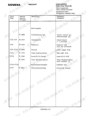 Взрыв-схема телевизора Siemens FM622S4FF - Схема узла 02