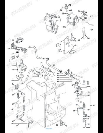 Схема №2 MAGNIFICA  ESAM04110B   S11 с изображением Панель для электрокофемашины DELONGHI 7313222151
