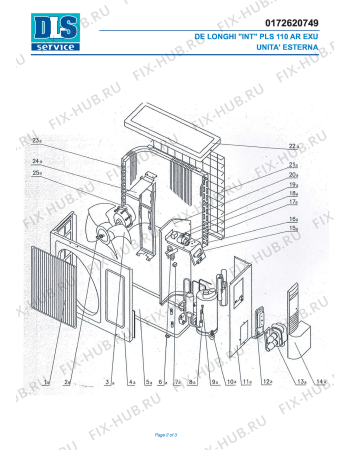 Схема №1 PLS 110 AR с изображением Блок управления для климатотехники DELONGHI GR30035912