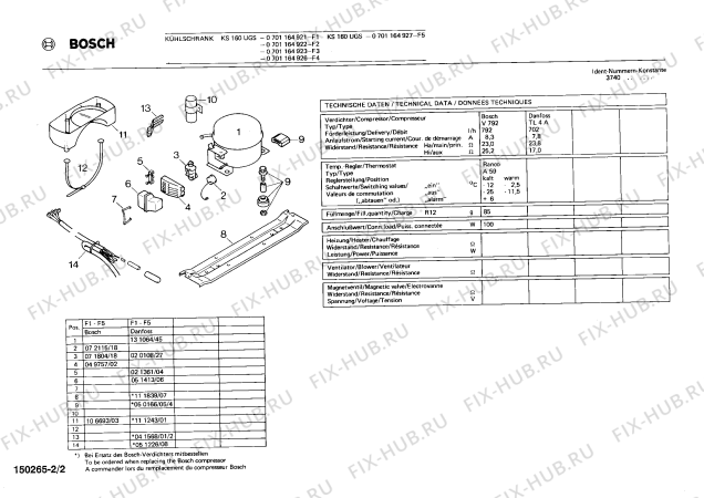 Взрыв-схема холодильника Bosch 0701164926 KS160UGS - Схема узла 02