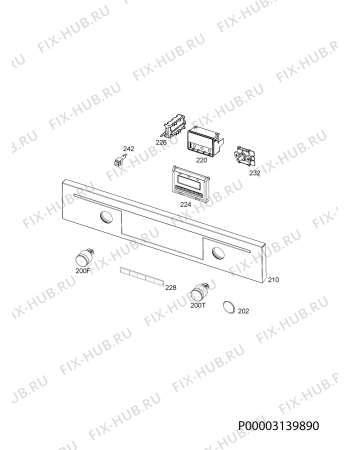 Схема №1 63456IU-MN с изображением Панель для духового шкафа Aeg 5615043535