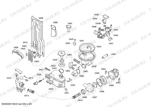 Схема №3 SRS55M02EU с изображением Кнопка для посудомойки Bosch 00603429