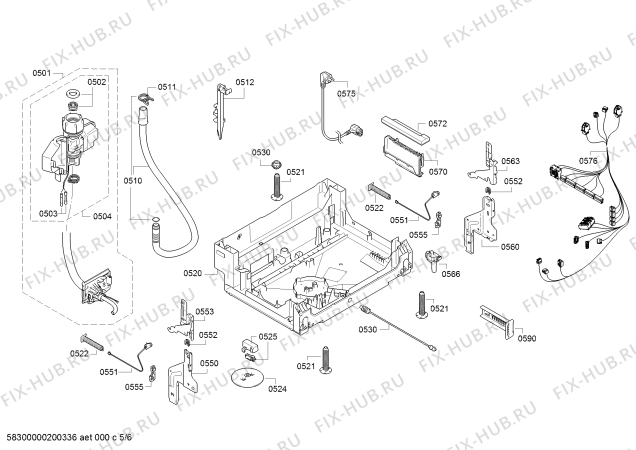 Схема №2 SN636X00GH suisse series с изображением Набор кнопок для посудомойки Siemens 10002615