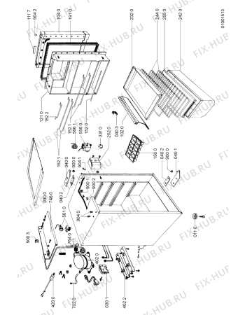 Схема №1 6 WBM 12 MS с изображением Ножка для холодильной камеры Whirlpool 481246218286