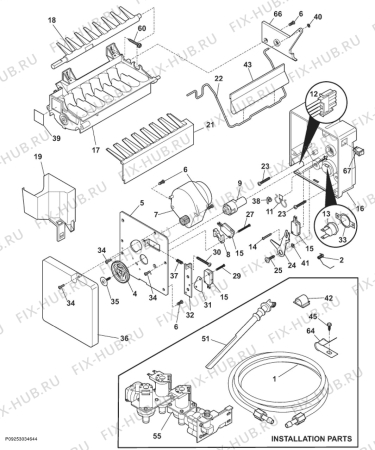 Взрыв-схема холодильника Aeg Electrolux S75628SK6 - Схема узла Icemaker