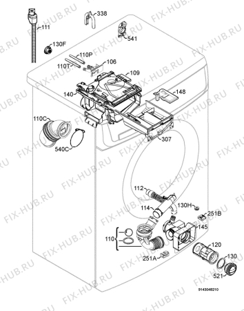 Взрыв-схема стиральной машины Privileg 00395278_21118 - Схема узла Hydraulic System 272