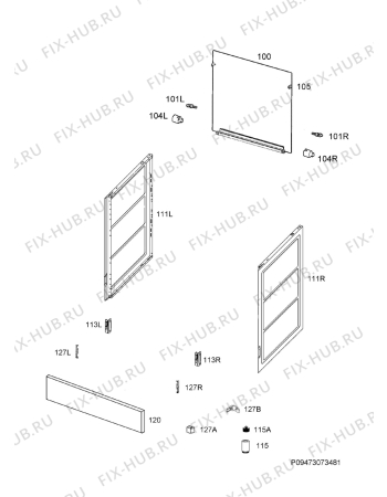 Взрыв-схема плиты (духовки) Electrolux RKK61380OW - Схема узла Housing 001