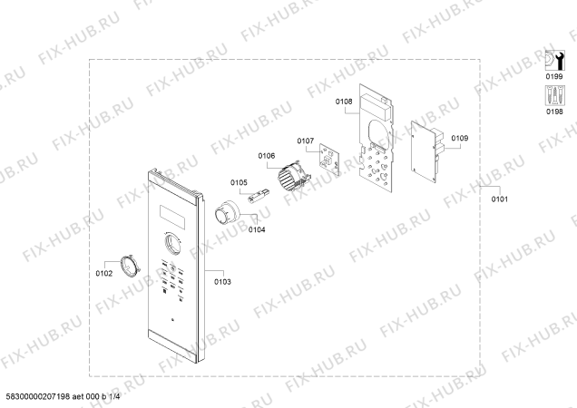 Схема №1 BEL554MS0W с изображением Инструкция по установке/монтажу для микроволновки Bosch 18035568