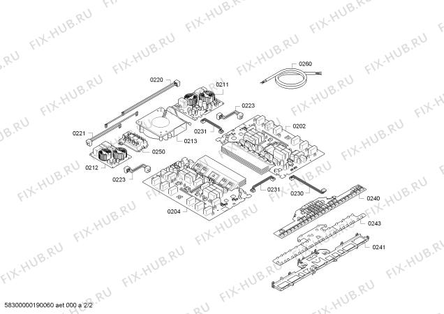 Взрыв-схема плиты (духовки) Bosch PXY875DG1X - Схема узла 02