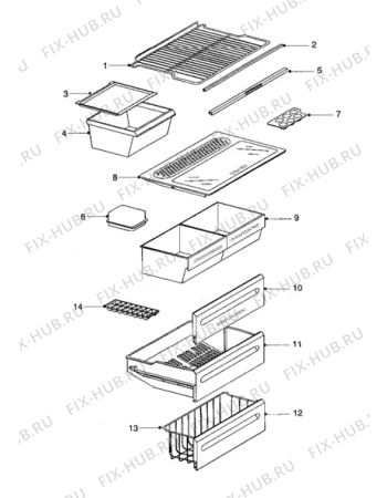 Взрыв-схема холодильника Zanussi ZFC56/47 - Схема узла Furniture