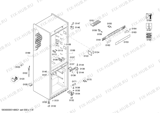 Схема №2 KGN36S53 с изображением Дверь для холодильника Bosch 00249938