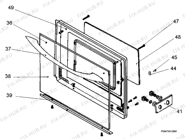 Взрыв-схема плиты (духовки) Zanussi ZC403 - Схема узла Section 2