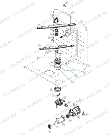 Взрыв-схема посудомоечной машины Asko D5544 FI (700037, DW90.2) - Схема узла 03