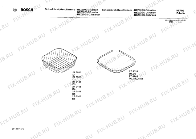 Схема №1 NEZ94GS с изображением Корзина Siemens 00270147