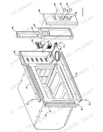 Взрыв-схема комплектующей Zanussi ZBM799X - Схема узла Section 3