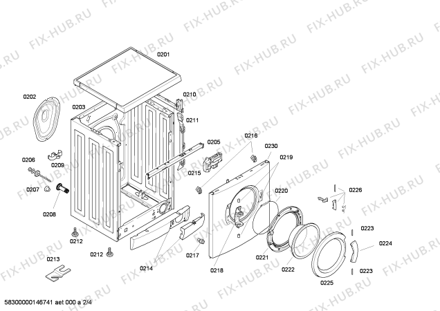 Схема №1 4TS60080A с изображением Панель управления для стиральной машины Bosch 00674502