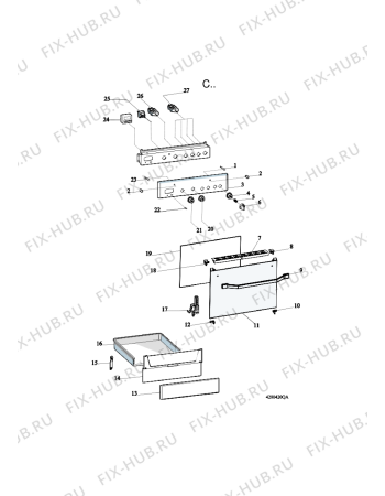 Схема №1 ACMT 5531/WH с изображением Двигатель и вентилятор духовки для плиты (духовки) Whirlpool 482000027537