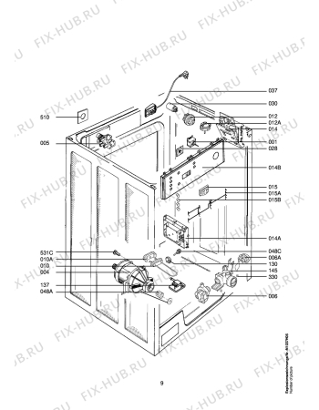Взрыв-схема стиральной машины Aeg LAV86760 - Схема узла Electrical equipment 268