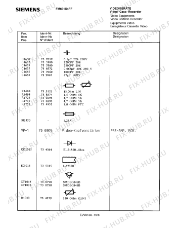 Взрыв-схема телевизора Siemens FM631S4FF - Схема узла 09