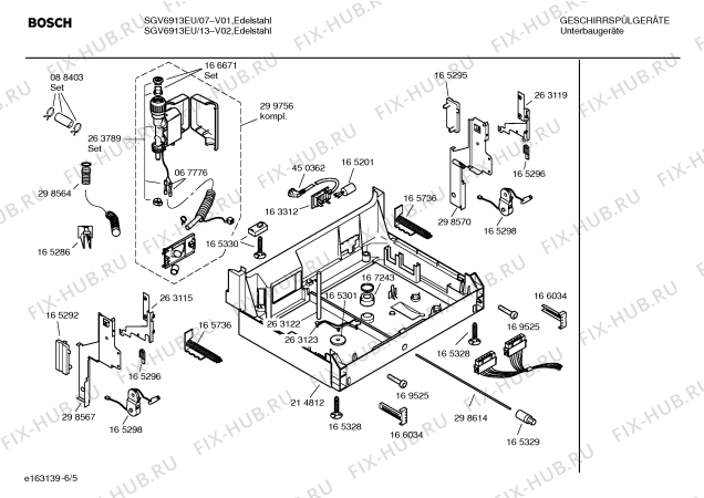 Схема №2 SGV69A03EU с изображением Набор кнопок для посудомойки Bosch 00183981