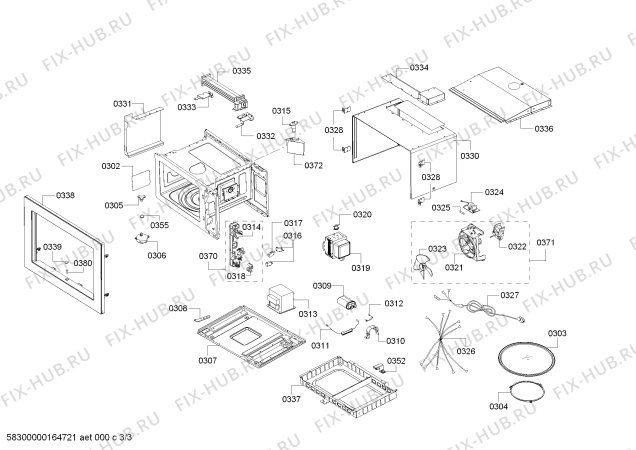 Схема №2 H56W20S0GB с изображением Панель управления для свч печи Bosch 00740083