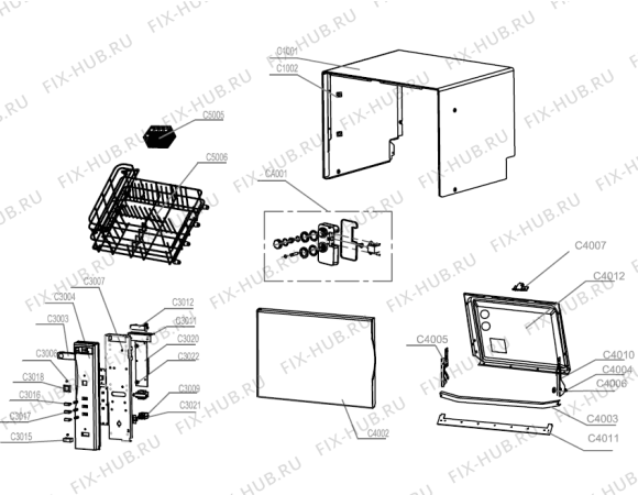 Схема №1 KS6110TT (278135, DW5H) с изображением Ось для электропосудомоечной машины Gorenje 307902