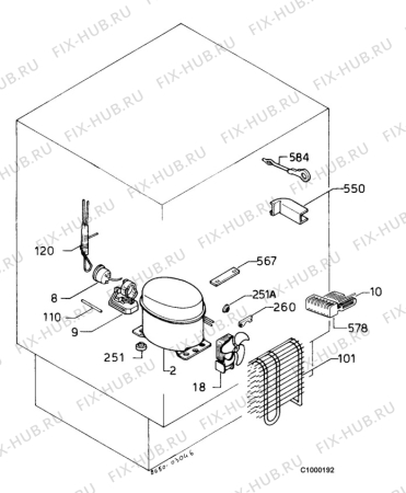 Взрыв-схема холодильника Electrolux ER1421U - Схема узла Functional parts