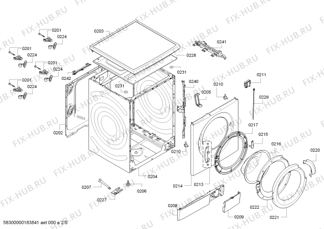 Схема №1 WAS284ECH Logixx 7 VarioPerfect с изображением Панель управления для стиралки Bosch 11005932