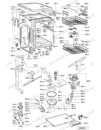 Схема №2 ADP 7551 WH с изображением Обшивка для посудомоечной машины Whirlpool 481245371616