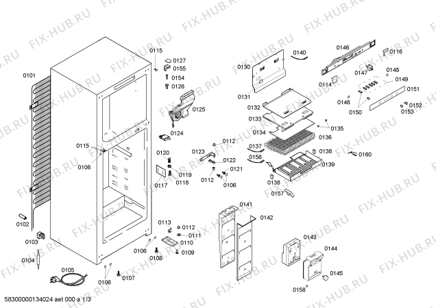 Схема №2 BD4304ANFE с изображением Дверь для холодильной камеры Bosch 00244521