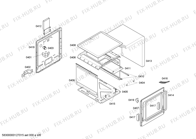 Взрыв-схема плиты (духовки) Bosch HEC66X51ED FOGAO EXPRES CONTROL 56 EM INOX GE BV VS - Схема узла 04