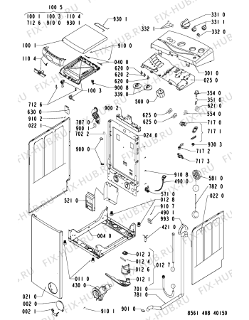 Схема №1 AWT 4085 с изображением Декоративная панель для стиральной машины Whirlpool 481245210351