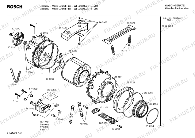 Схема №1 WFL2080GR Exclusiv Maxx Grand Prix с изображением Таблица программ для стиралки Bosch 00583150