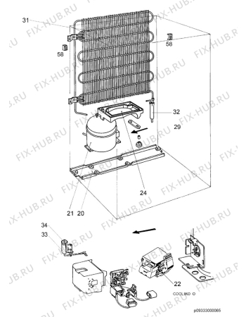 Взрыв-схема холодильника Privileg 825835_4832 - Схема узла Cooling system 017