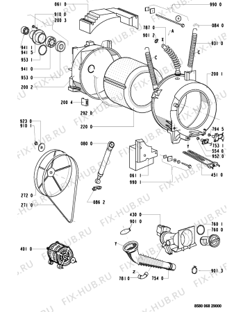 Схема №1 FL 5130 с изображением Обшивка для стиралки Whirlpool 481945328122