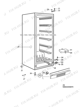 Взрыв-схема холодильника Aeg A70310-GS - Схема узла C10 Cabinet